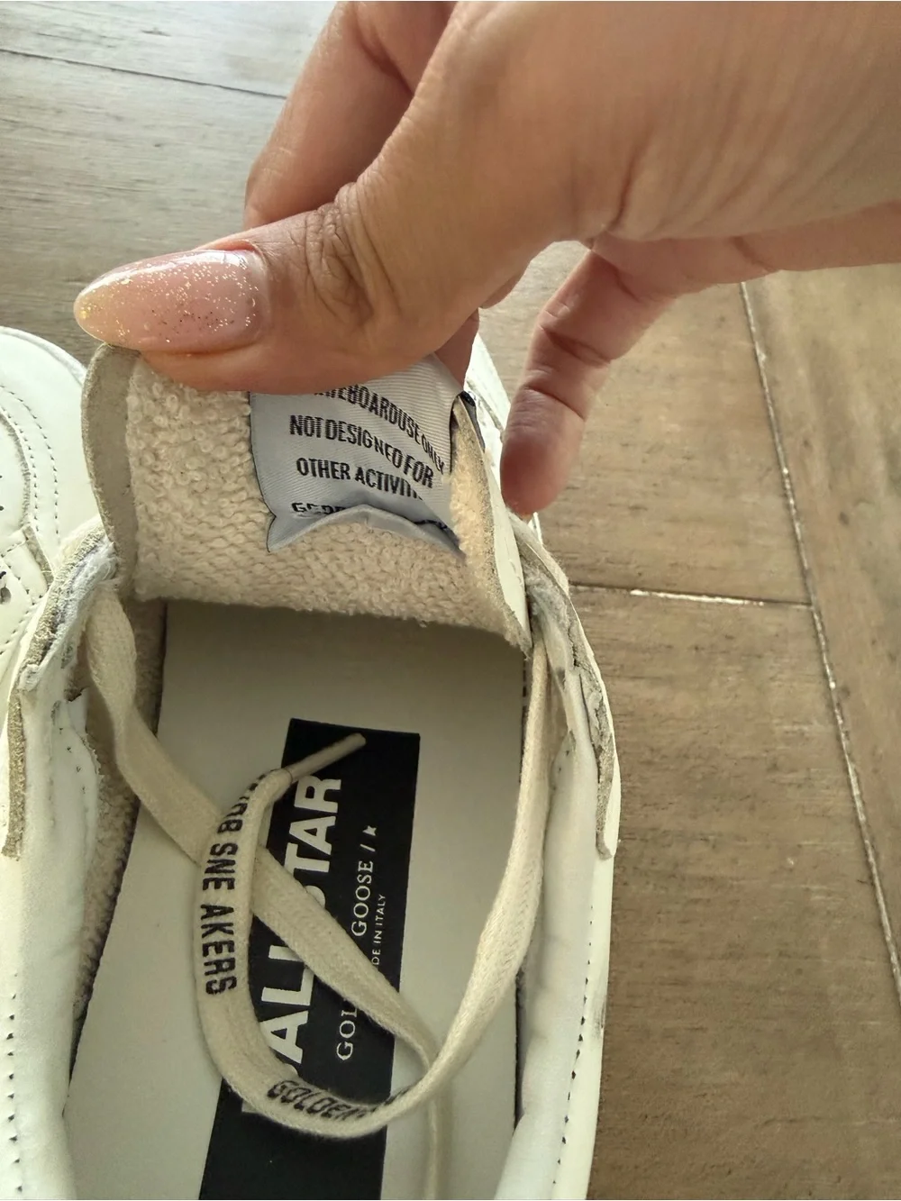 Golden Goose Ball Star Sneakers with Black Star & Gold Heel - Picture 4 of 10